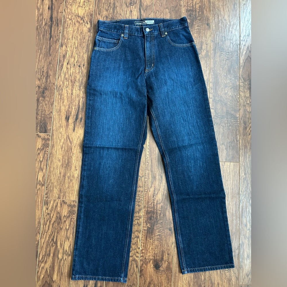 NEW Carhartt Men's Relaxed Fit Dark Blue Jeans - Picture 2 of 3